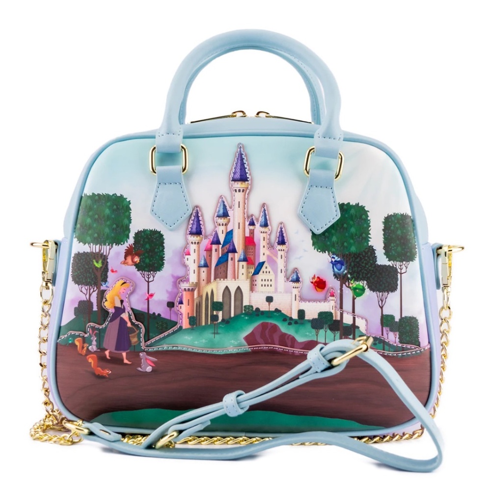 Loungefly Sleeping Beauty Castle Crossbody Bag Disney Aurora